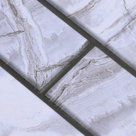 *LICHIDARE STOC* 10 x Placi Tapet Autocolant 3D cu Imitatie de Marmura Dreptunghiulara, pentru Perete Bucatarie Sufragerie, Usor de Curatat, Rezistent la Apa, Autoadeziv, 30x30 cm, Gri [2]