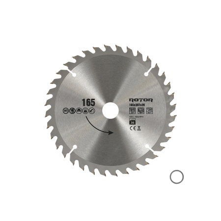 Consumabile, piese și accesorii - 165x20 36T disc de taiat lemnul ROTOR
