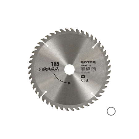 Consumabile, piese și accesorii - 165x20 48T disc de taiat lemnul ROTOR