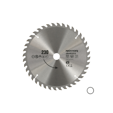 Consumabile, piese și accesorii - 230X22.23 40T disc de taiat lemnul ROTOR