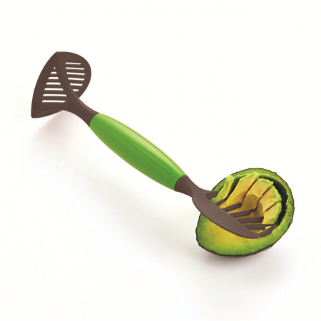 Tocatoare / feliatoare / storcatoare - Feliator Multifunctional pentru Avocado, Flippy, pentru Taierea in Cubulete si Pasare, pentru Bucatarie, Preparare Guacamole, ABS, 24x7x6 cm, Verde