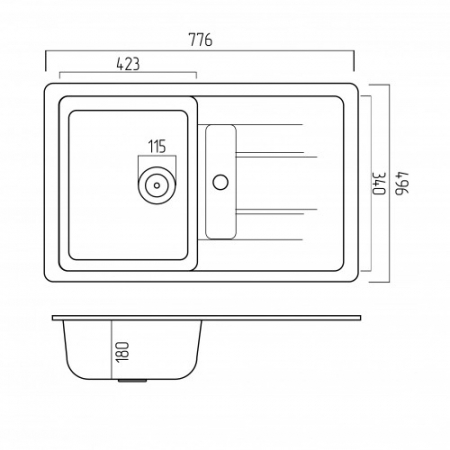 7850 nisip bej TROYA chiuveta ELEFANT PREMIUM. [5]