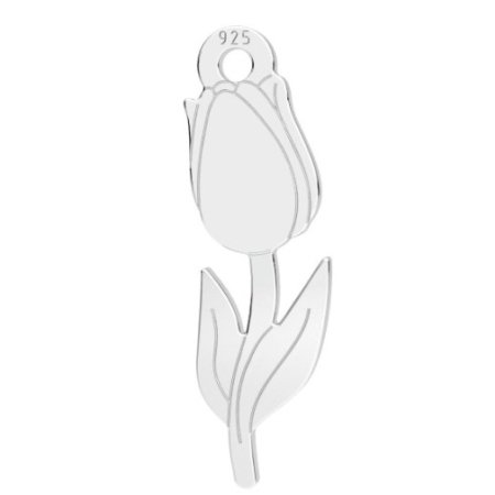 Bijuterii argint - Martisor Bratara, Jolie, Argint 925, Model Lalea, Snur Rosu Reglabil, Fara Pietre, Argintiu