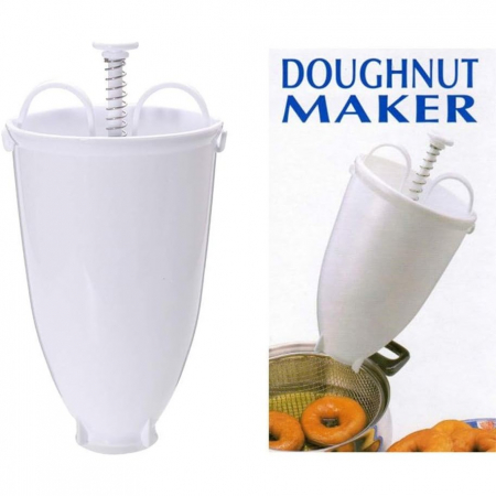 * LICHIDARE STOC * Accesoriu de Bucatarie pentru Gogosi, Flippy, Dozator pentru Aluat, Dispozitiv Manual, Forma de Gogosi, pentru Gatit, 18x10x10 cm, Alb - [2]