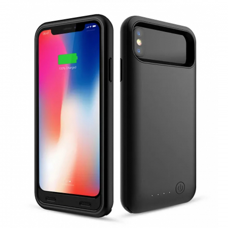 Power bank telefoane - *LICHIDARE STOC* Acumulator extern iFans Battery Case 4000 mAh pentru Apple iPhone X, Negru