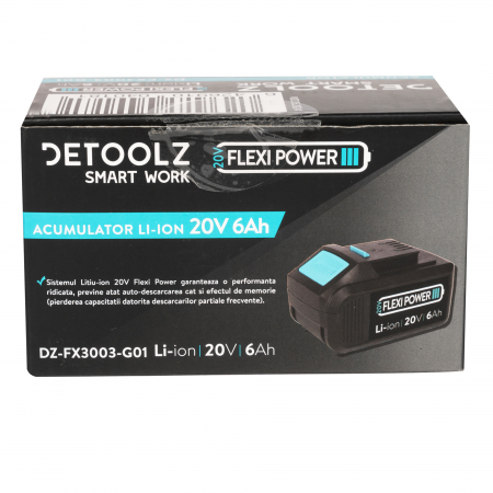 Acumulator Li-Ion, Detoolz, 20V, 6Ah [2]