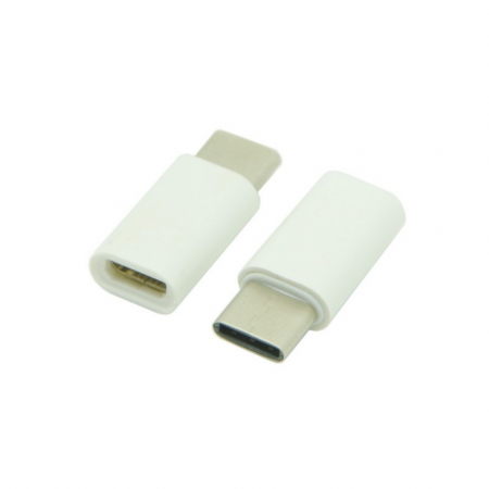 Adaptor Micro-USB to Type-C 2,4 cm Alb [1]