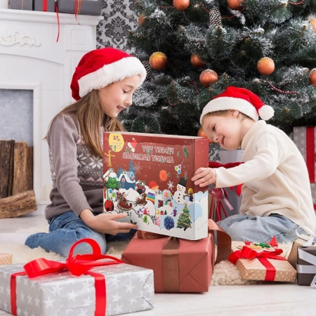 Advent Calendar Fidget Toys, Flippy, Model Craciun, Multicolor [3]