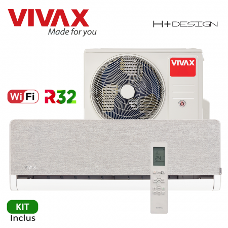 Aer Conditionat VIVAX H+Design ACP-18CH50AEHI+ Silver Wi-Fi Kit de instalare inclus R32 Inverter 18000 BTU/h [2]