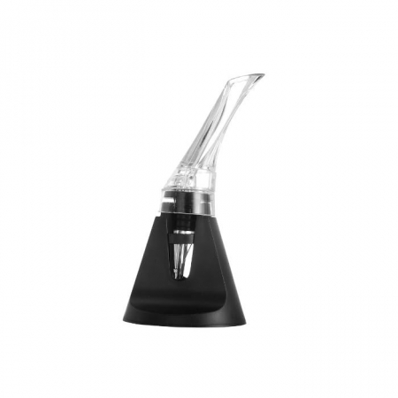 Aerator cu Turnator de Vin 2in1, Flippy, Decantare, Anti-Picurare, Fara Scurgere, 18x10x8cm, Negru [5]