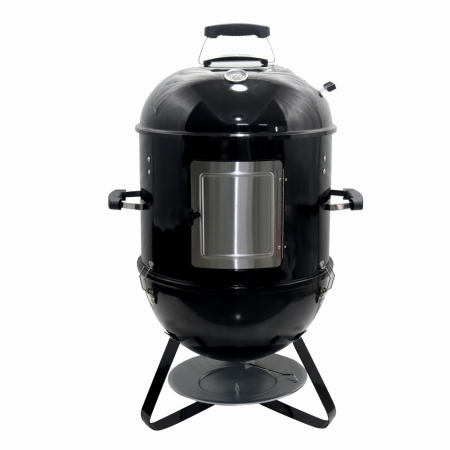 Pentru Casa si Camping - Afumatoare cu gratar pe carbuni KLUGMEISTER KY8560LD, material otel, diametru gratar 44 cm, dimensini 62x49x96 cm