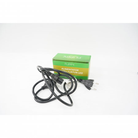 Decoratiuni, ornamente si articole Craciun - Alimentator pentru furtun luminos, fara joc de lumini, 220 V, 3 A, max, 660 W, Flippy, fir negru