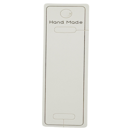 Ambalaje Martisor - Ambalaje de Carton pentru Bratari, Flippy, Set 100 Bucati, Cartonase Suport Bratara, Model Hand Made, 11,5 x 3 cm, Alb