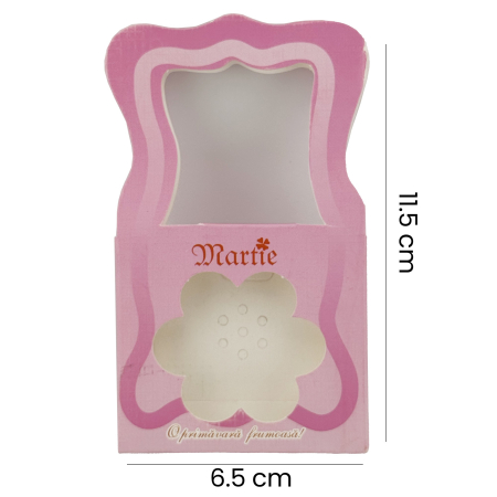 Ambalaje pentru Bratara Martisoare, Flippy, Set 200 Bucati, Cutii Brosa, Model Gentuta, Roz inchis [1]