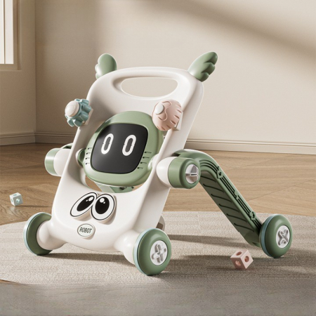 Antemergator pentru Copii 8 in 1, Flippy, Multifunctional, cu Maner de Impingere Detasabil, Scuter, Trotineta, Scaun Reglabil, Tavita Detasabila, Stabil, Antiderapant, 4 Roti, 56x44x64cm, 9-12 Luni, V [3]