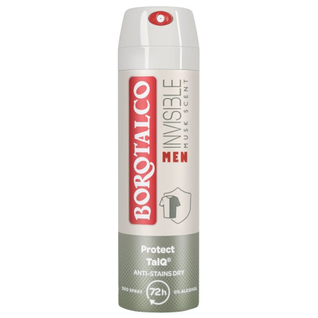 Îngrijire personală și cosmetice - Antiperspirant Deodorant, Borotalco, 150 ml Men Invisibil Musk Scent
