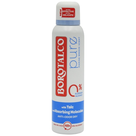 Îngrijire personală și cosmetice - Antiperspirant Deodorant, Borotalco, 150 ml Pure Natural Freshness