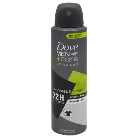 Sub 99 Lei - Antiperspirant Deodorant, Dove, 150 ml Men Advanced Care Invisible Fresh