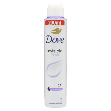Parfumuri și deodorante - Antiperspirant Deodorant, Dove, 200 ml Invisible Fresh 48H