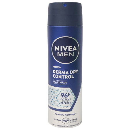 Sub 99 Lei - Antiperspirant Deodorant, Nivea, 150 ml Men Derma Dry Control
