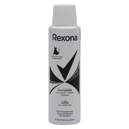 Parfumuri și deodorante - Antiperspirant Deodorant, Rexona, 150 ml Invisible Bw