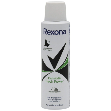 Îngrijire personală și cosmetice - Antiperspirant Deodorant, Rexona, 150 ml Invisible Power Fresh
