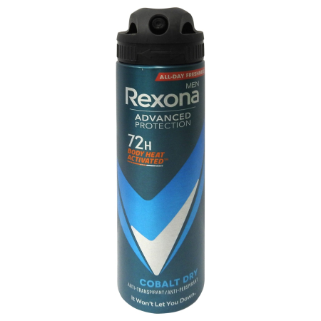 Îngrijire personală și cosmetice - Antiperspirant Deodorant, Rexona, 150 ml Men Advanced Protection Cobalt Dry