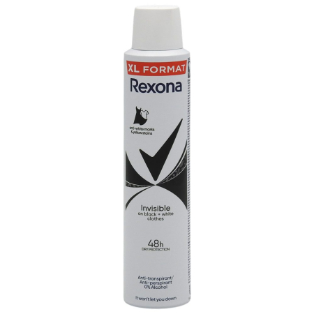 Îngrijire personală și cosmetice - Antiperspirant Deodorant, Rexona, 200 ml Invisible Black si White