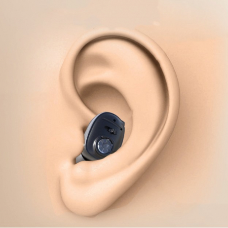 Aparat Auditiv Intraauricular In-Ear, Flippy, Amplificator de sunet pentru Auz, Minuscul Design Nou, 14 x 10 x 3.8 cm, 116 gr, Negru [4]