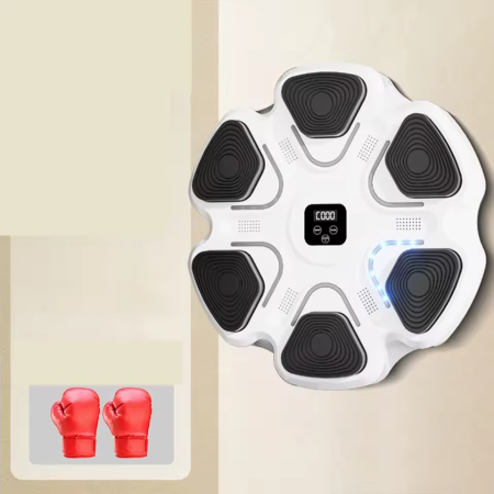 Aparat Box Cu Muzica, Montabil pe Perete, Flippy, Alb, Difuzor, Bluetooth, Iluminare LED, 38 x 27 x 32 cm, Manusi Incluse [6]