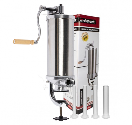 Masini de carnati si accesorii - Aparat Carnati Elefant KY2006C, 3 kg, metal/inox, Vertical 4 palnii, prindere de masa