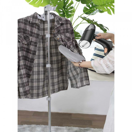 Aparat de Calcat Vertical Portabil cu Abur, Flippy, Putere 1500W, Rezervor Detasabil de 138ml, Priza, Functie Anti Calcar si Auto Curatare, Pliabil, cu Perie, 20x10.5x8 cm, Negru [4]