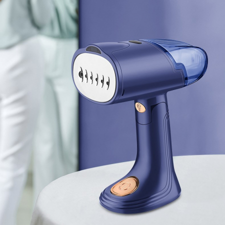 Aparat de Calcat Vertical Portabil cu Abur, Flippy, Putere 1500W, Rezervor Detasabil de 138ml, Priza, Functie Anti Calcar si Auto Curatare, Pliabil, cu Perie, 20x10.5x8 cm, Albastru [3]