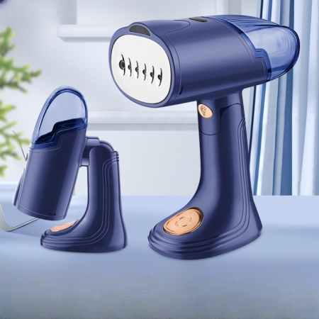 Aparat de Calcat Vertical Portabil cu Abur, Flippy, Putere 1500W, Rezervor Detasabil de 138ml, Priza, Functie Anti Calcar si Auto Curatare, Pliabil, cu Perie, 20x10.5x8 cm, Albastru [13]