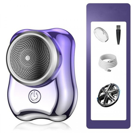 Aparat de Ras Electric, Flippy, Portabil, Incarcare USB Type-C, Autonomie &amp;gt;60 min, 6.5 x 4.5 x 4 cm, 5V, 3.7W, Mov [3]