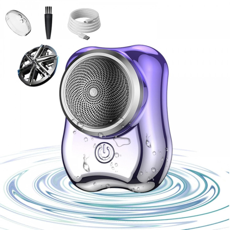 Aparat de Ras Electric, Flippy, Portabil, Incarcare USB Type-C, Autonomie &amp;gt;60 min, 6.5 x 4.5 x 4 cm, 5V, 3.7W, Mov [8]