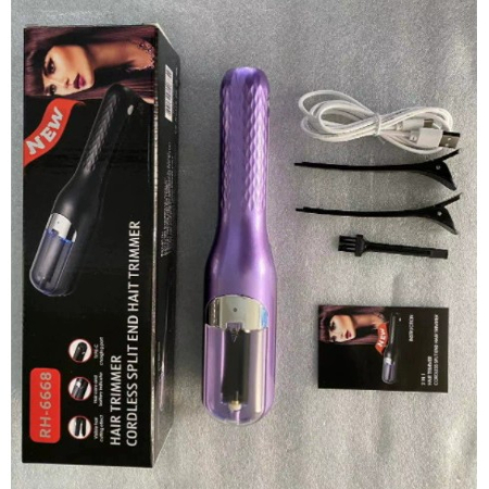 Aparat de Reparare a Varfurilor Despicate, Flippy, Netezirea Firului de Par, din ABS+PC, cu Ioni Negativi, Baterie 500 mAh, 24.8 x 5.3 x 5 cm, Mov [2]