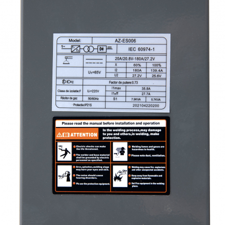 Aparat de sudura digital Almaz AZ-ES006 TB-250S, 180 A, 1.6 - 5.0 mm, AZ-ES006 [4]