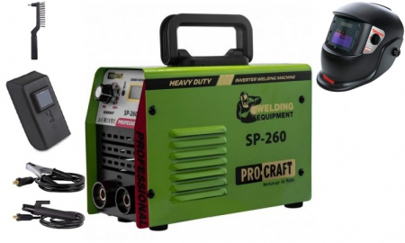 Aparat de sudura Procraft SP260, 260 А, 1.5 - 4.0 mm + Masca de sudura cu reglaj automat [0]
