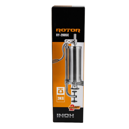 Aparat manual de facut carnati ROTOR RY-2005C, vertical, 3 kg, inox alimentar, 4 palnii, fixare pe masa cu clema [4]