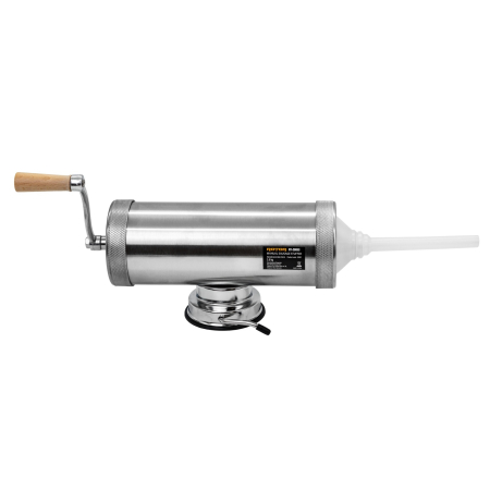Aparat manual de facut carnati ROTOR RY-2005S, 3 kg, orizontal, inox alimentar, 3 palnii, fixare pe masa cu ventuza [3]