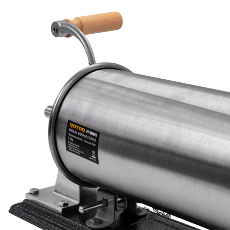 Aparat manual de facut carnati ROTOR RY-2006PA, orizontal, 3,5 kg, inox alimentar, cuva rabatabila, 4 palnii, fixare pe masa cu cleme [3]