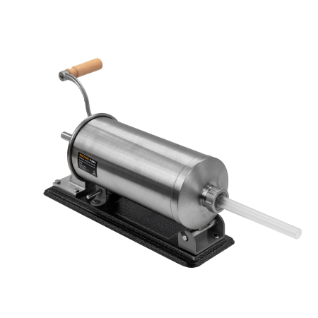 Aparat manual de facut carnati ROTOR RY-2006PA, orizontal, 3,5 kg, inox alimentar, cuva rabatabila, 4 palnii, fixare pe masa cu cleme [1]
