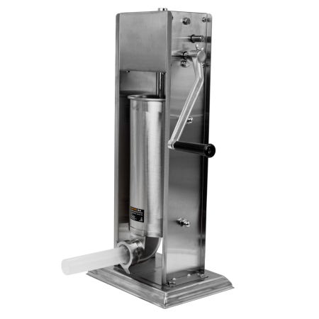 Aparat mecanic de facut carnati ROTOR RML-S5, vertical, 5 L, inox alimentar, cuva basculanta, 6 palnii, actionare prin manivela [3]