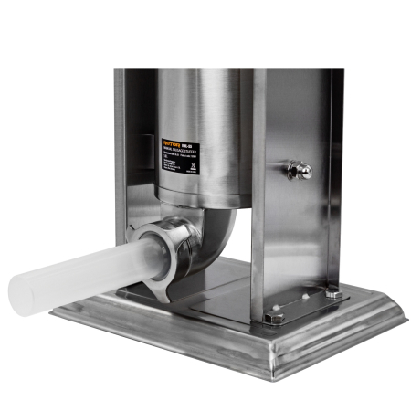 Aparat mecanic de facut carnati ROTOR RML-S5, vertical, 5 L, inox alimentar, cuva basculanta, 6 palnii, actionare prin manivela [2]