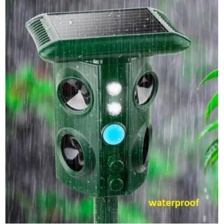 Lichidare Aparat Solar LED cu Ultrasunete, Flippy, Repelent pentru Animale Mari si Mici, Lumina Rosie si Alba, Anti Rozatoare, Anti Insecte, Frecventa 13.5KHZ-45.5KHZ, Senzor PIR, 15.5 x 15.4 x 26.2 c [3]