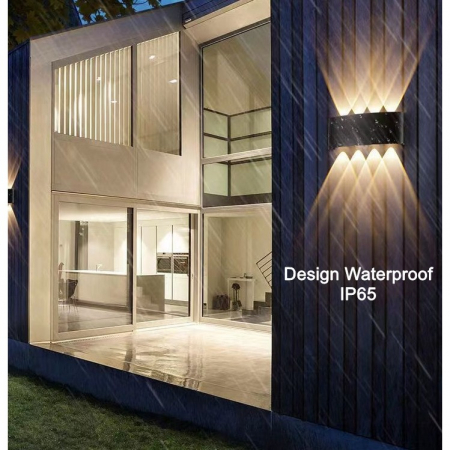 Aplica pentru Perete, Flippy, Interior/Exterior, Rezistenta la Umezeala, 8 W, Aluminiu, Negru, 22x8 cm [3]