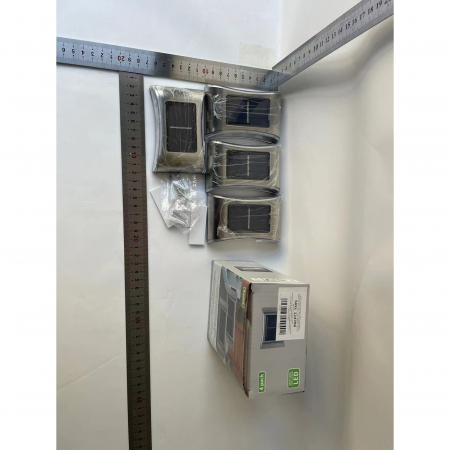 Aplica solara LED Flippy, ABS/Policarbonat, rezistenta la apa IP65, 6 LED-uri, pentru perete, trepte, borduri, terasa, 1.2V, 600mah, 10 x 6.5 cm, doua moduri de prindere, lumina alb calda, gri [6]