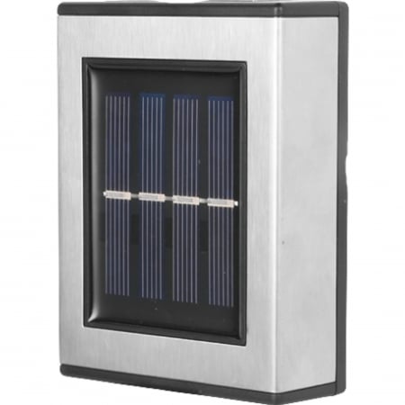 Iluminat & electrice - Aplica solara LED Flippy, ABS/Policarbonat, rezistenta la apa IP65, pentru trepte, borduri, terasa, 1.2V, 600mah, 10 x 7.5 x 3 cm, lumina alb calda, negru