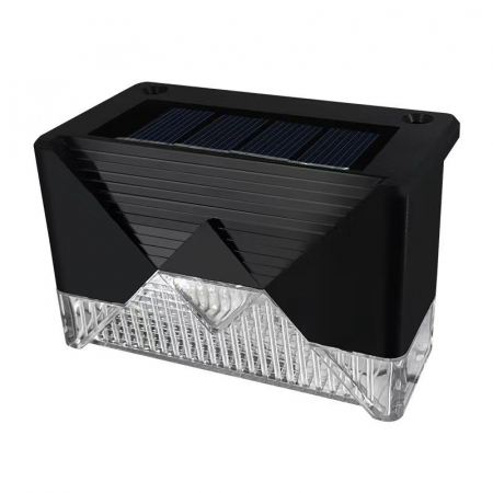 Lampi solare - Aplica solara LED Flippy, ABS/Policarbonat, rezistenta la apa IP65, pentru trepte, borduri, terasa, 1.2V, 600mah, 7.9 x 5 cm, lumina alb rece, negru
